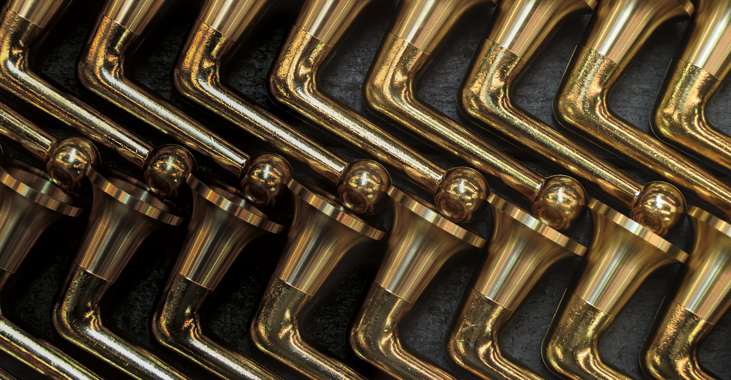 Waterworks fittings are made of solid brass. Almost 90% of all brass alloys are recycled.