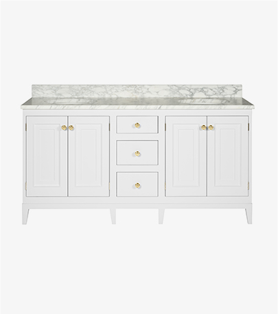Belden Double Vanity with Tapered Legs w/  Sinks and Slab