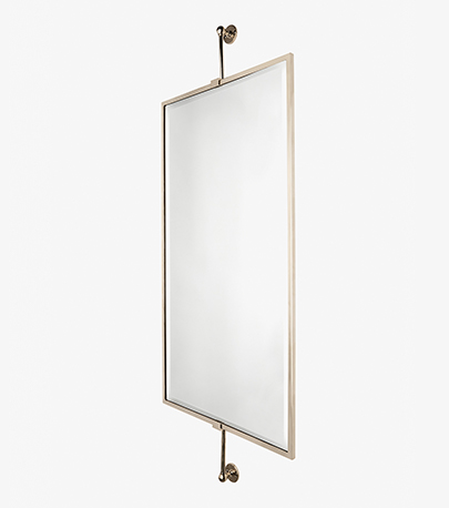 Crystal Rectangular Mirror on Bar