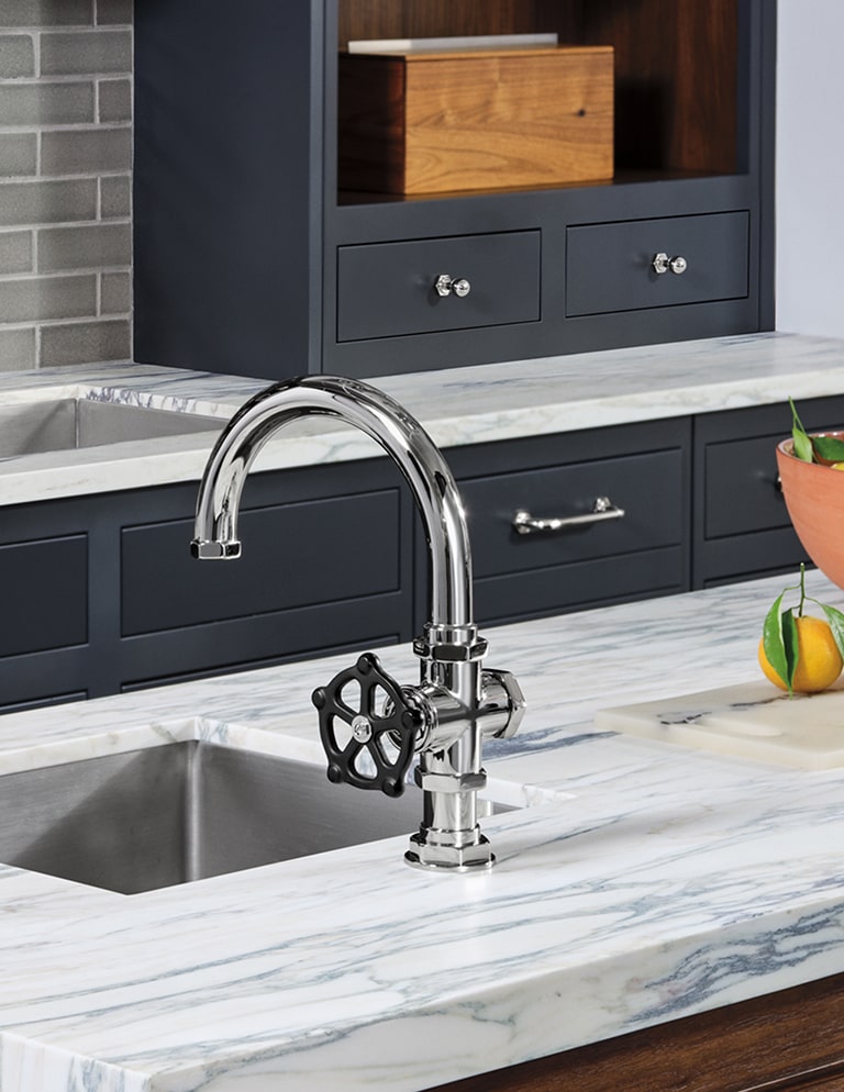 Regulator Bar Faucet and Kerr Prep Sink