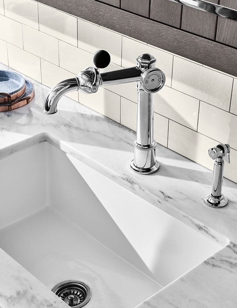 Canteen one hole kitchen faucet and clayburn kitchen sink